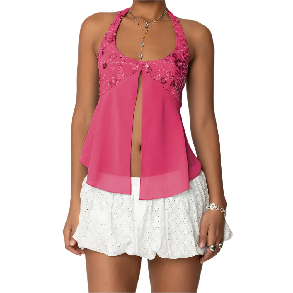Pearl Glow Halter Top