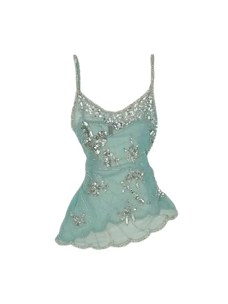 Sequin Spell Blue Top